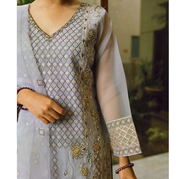 FINAL PRICE Pakistani formal 3 piece organza suit - Picture 2 of 15